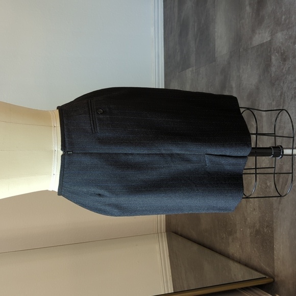 Lauren Ralph Lauren Striped Wool Pencil Skirt Gray 6P Business Work office fall - Picture 2 of 5